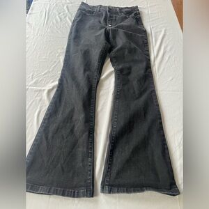 Lucky Brand 8/29 Women Flare Black Button Fly Jeans